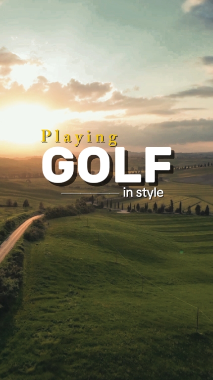 playing golf