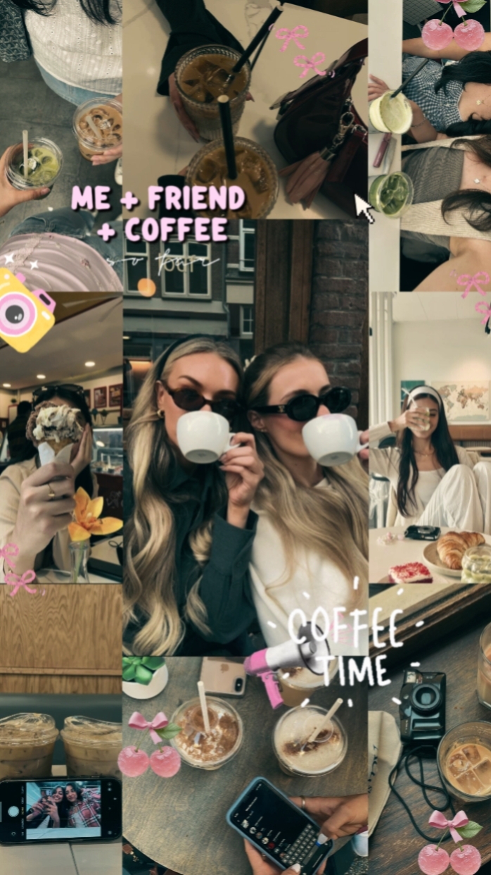 me + friend+ coffee 