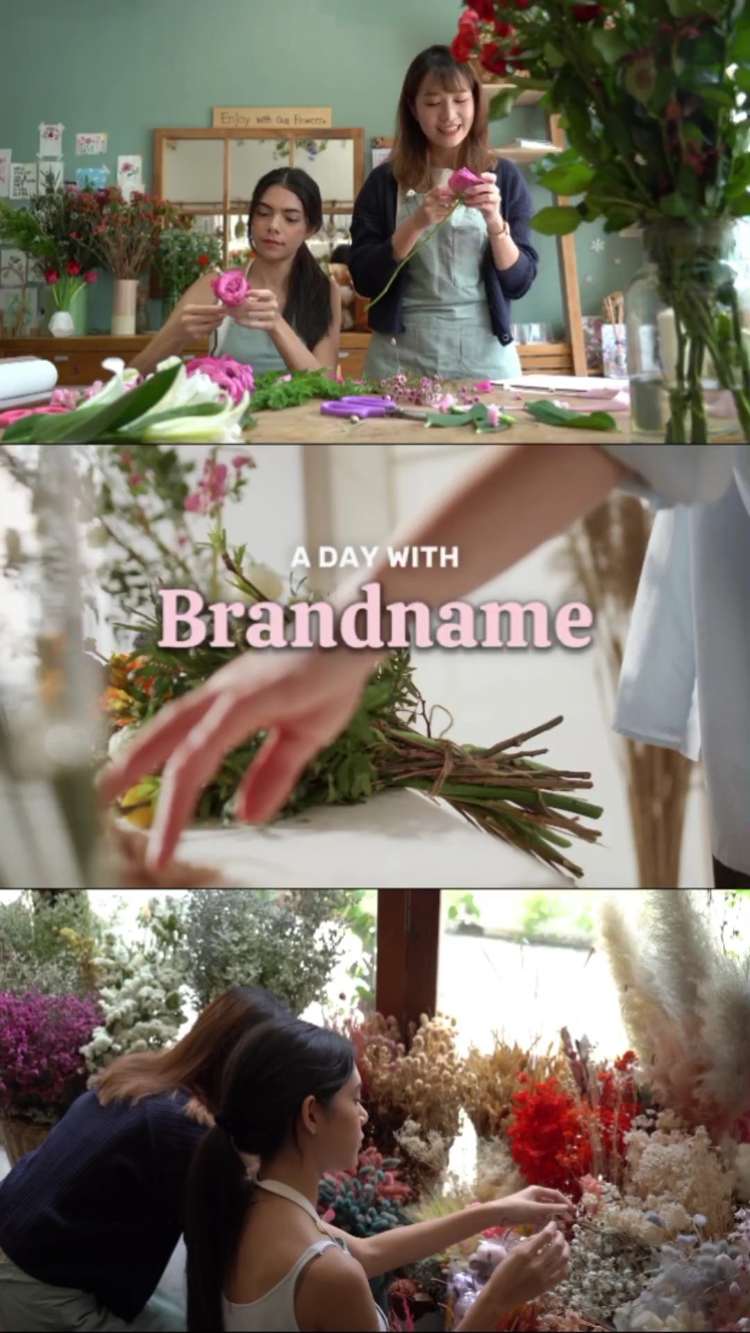 Flower Shop Promotion in vlog matching TikTok style