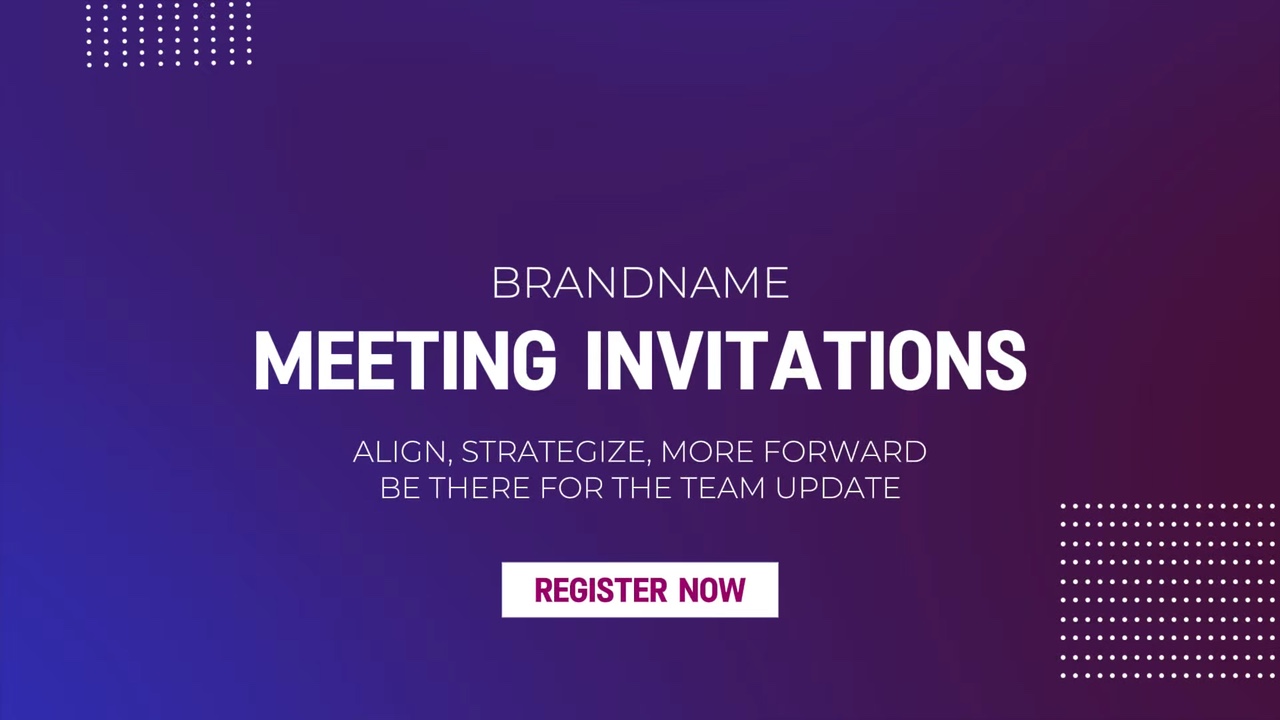 Modern Gradient Color Style Bussiness & Corporate Meeting Invitations TikTok