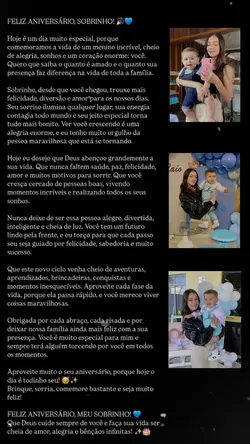 Parabéns sobrinho