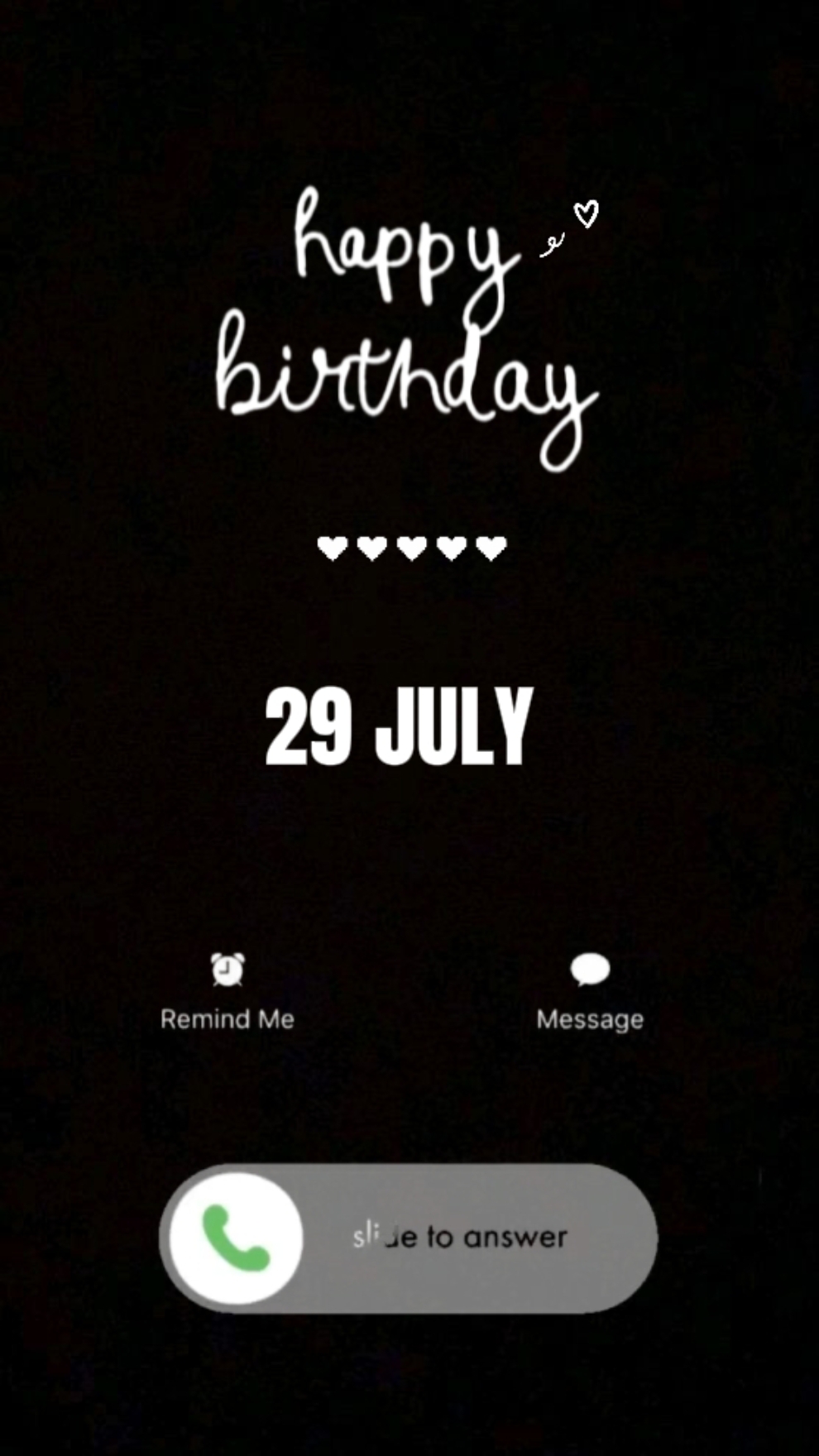 7월 29일 BDAY 콜 