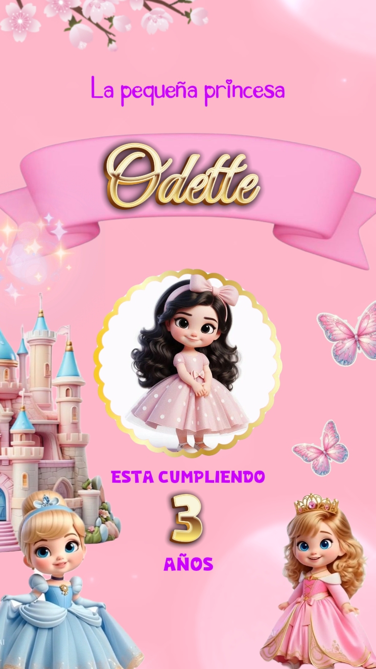 Convite princesas