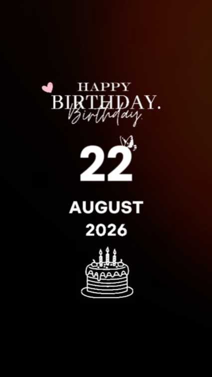 Hbd mylove 22 août