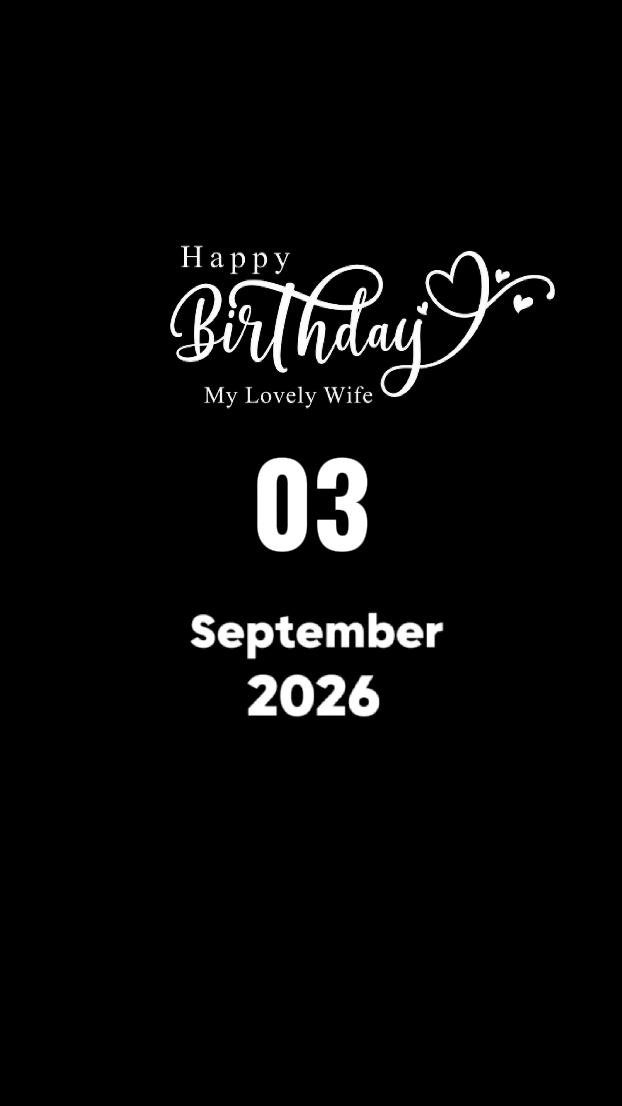 HBD WIFE 3 SEPTEMBER