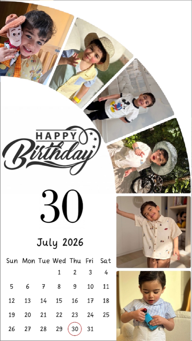 HBD MY SON 30 JULY