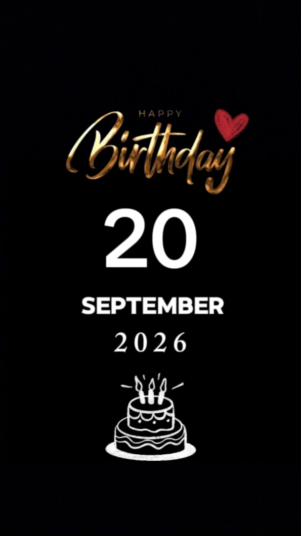 HBD HIJO 20 DE SEPTIEMBRE
