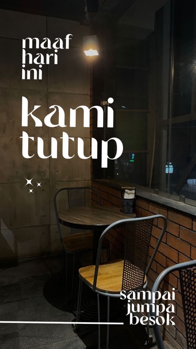 Maaf kami tutup