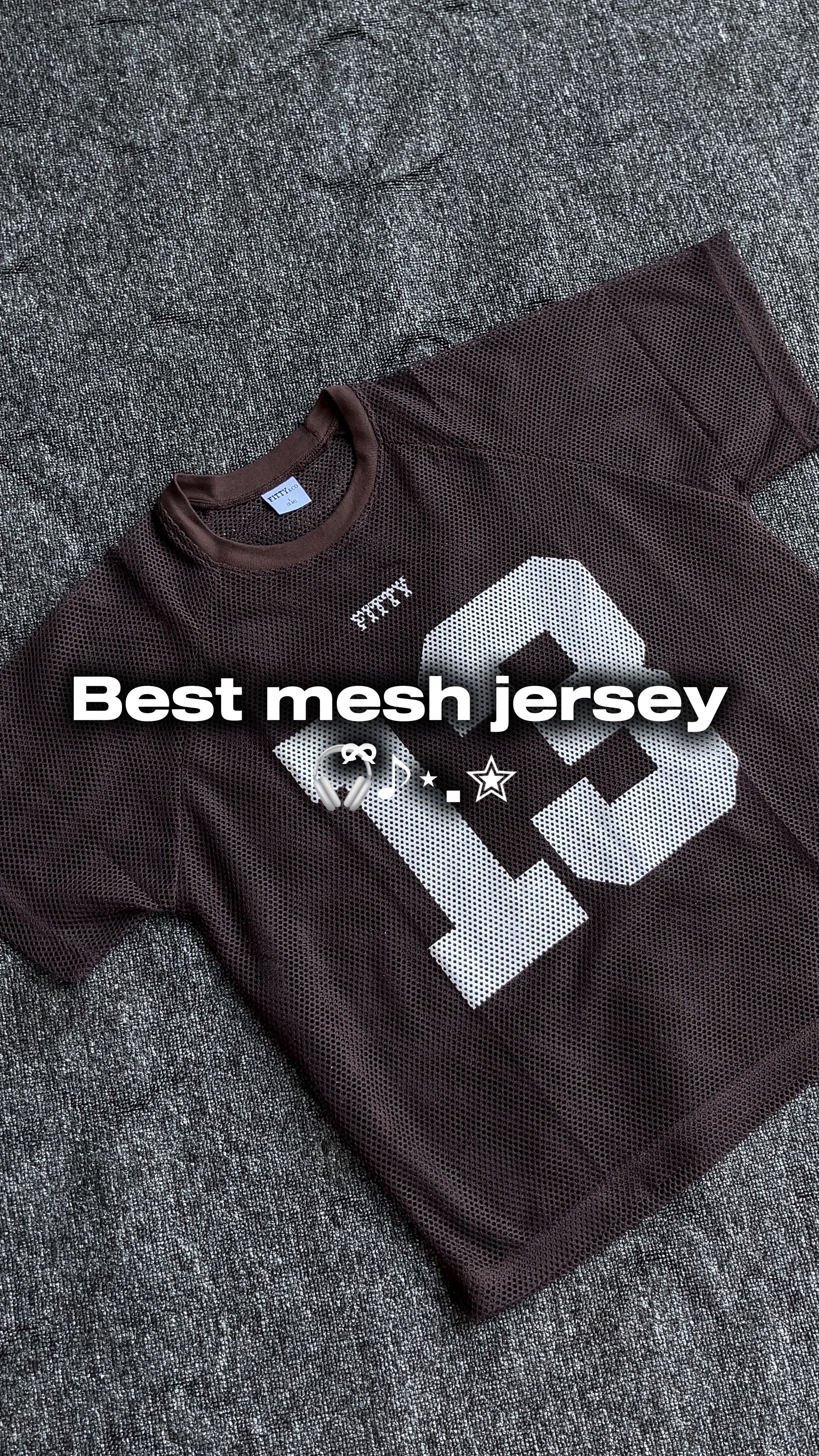 Boxy mesh jersey