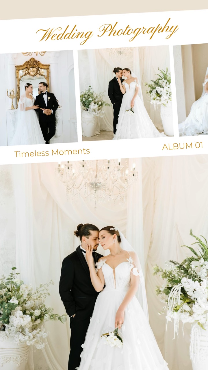 Agence de photographie de mariage Affichage de produits Style minimaliste 