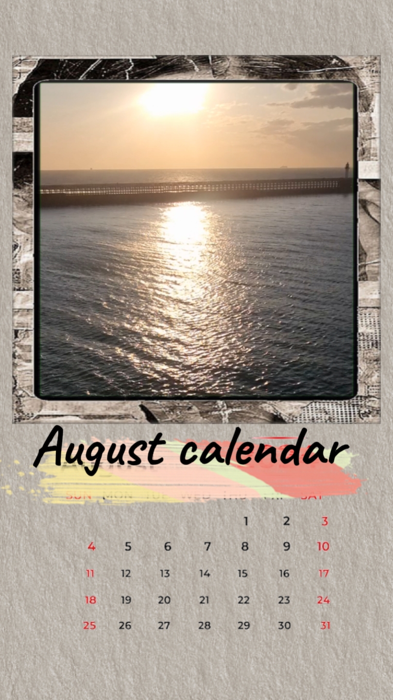 Calendario de agosto 