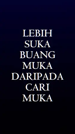 SUKA BUANG MUKA