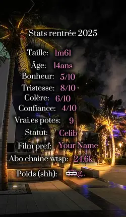Stats rentrée <3