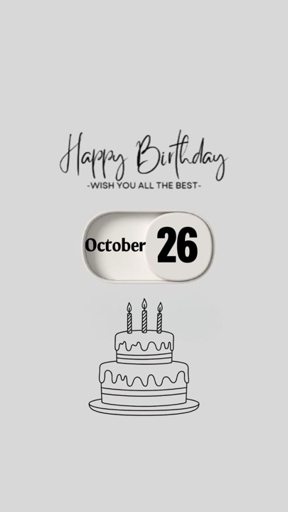 Anniversaire 26 octobre 