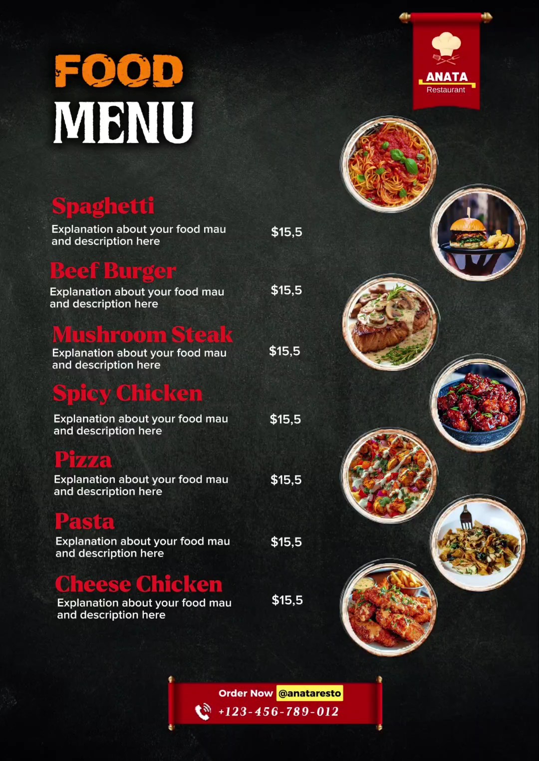 MENU MAKANAN RESTORAN