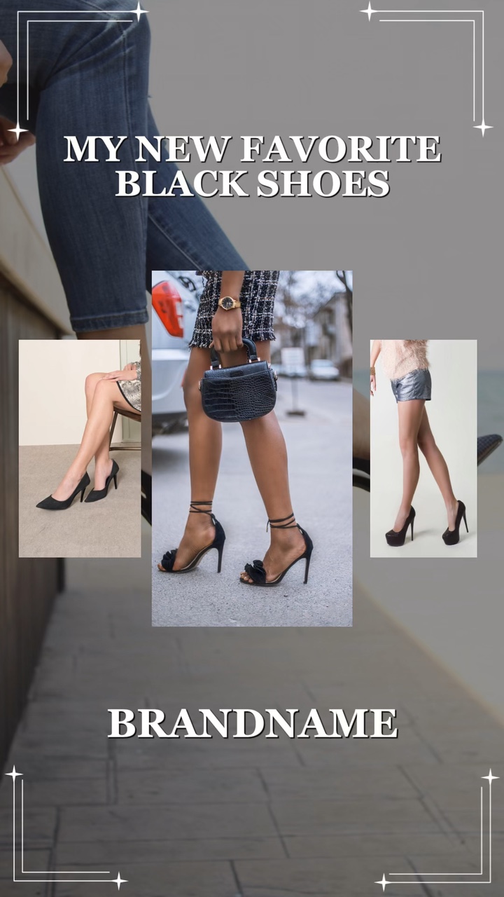 Les chaussures noires affichent le style Tiktok
