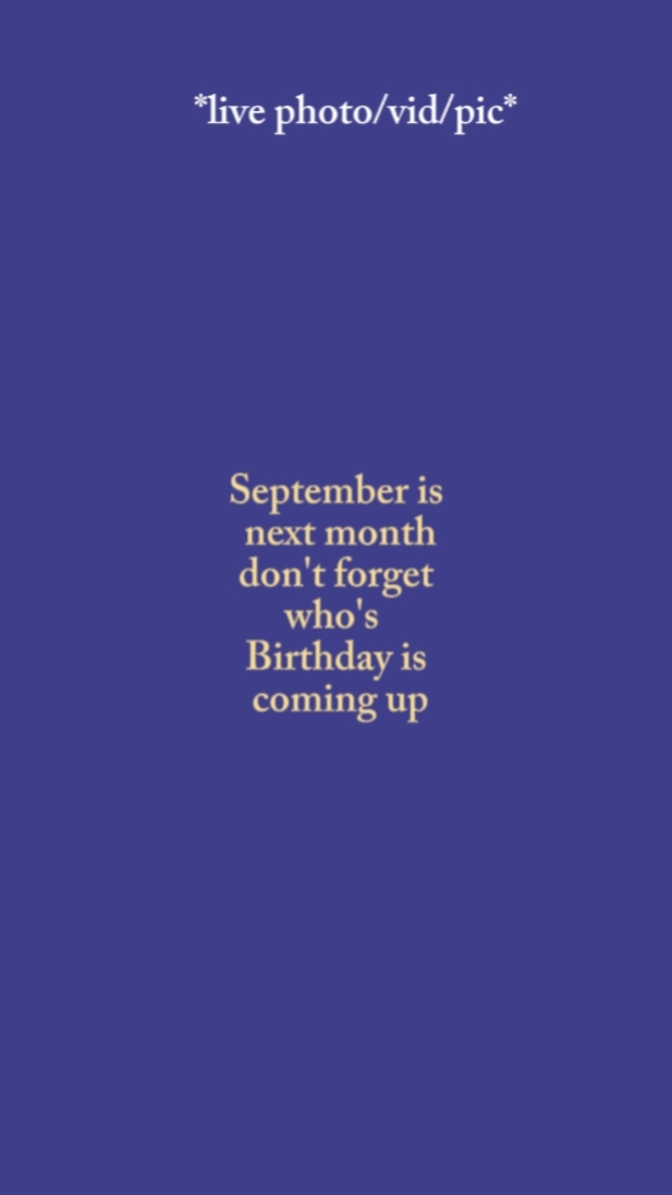 September is next,