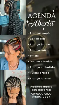 Agenda aberta trança