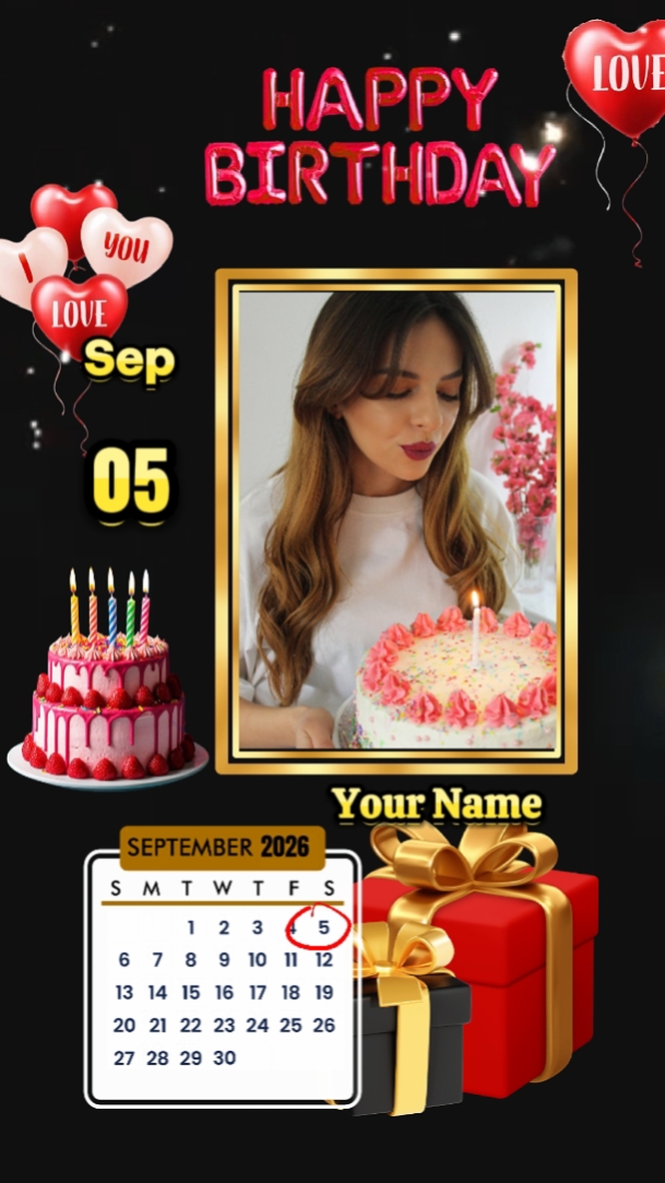Feliz cumpleaños 5 de septiembre de 2026