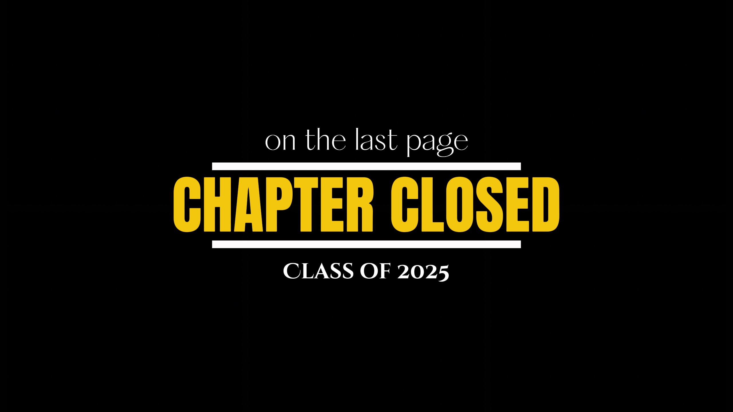 Chapter closed