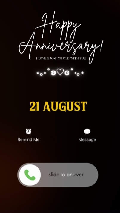 21 AUGUST ANNIV CALL