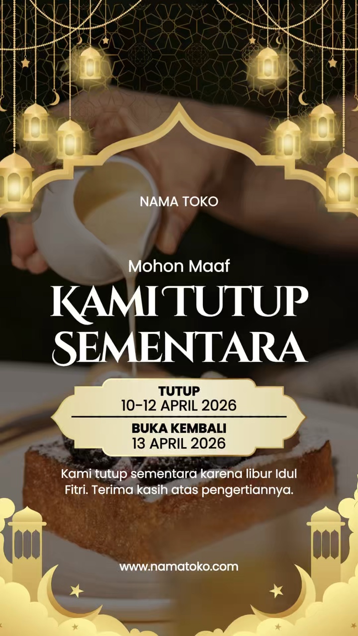 Kami tutup lebaran