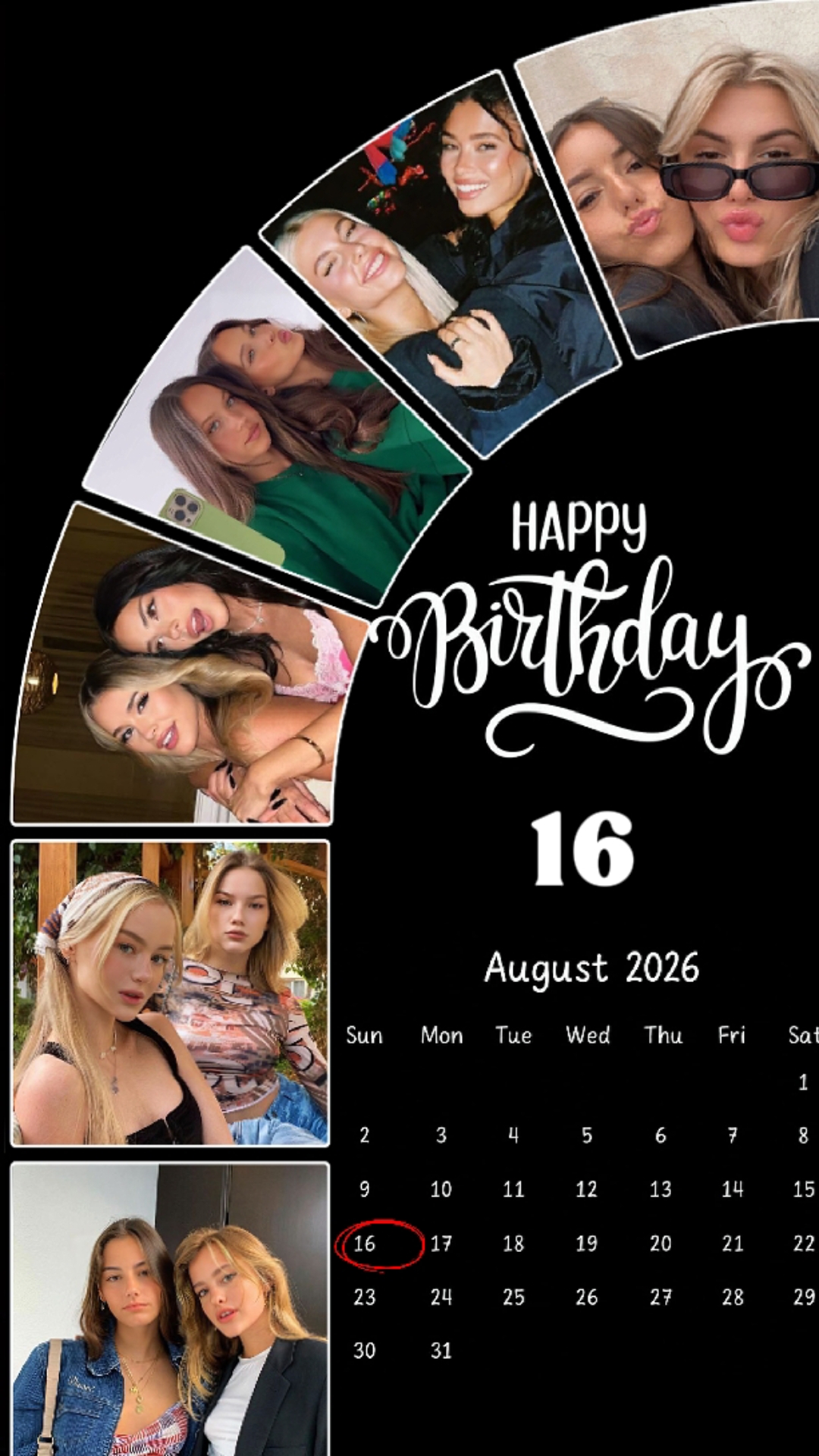 BIRTHDAY 16 AUGUST