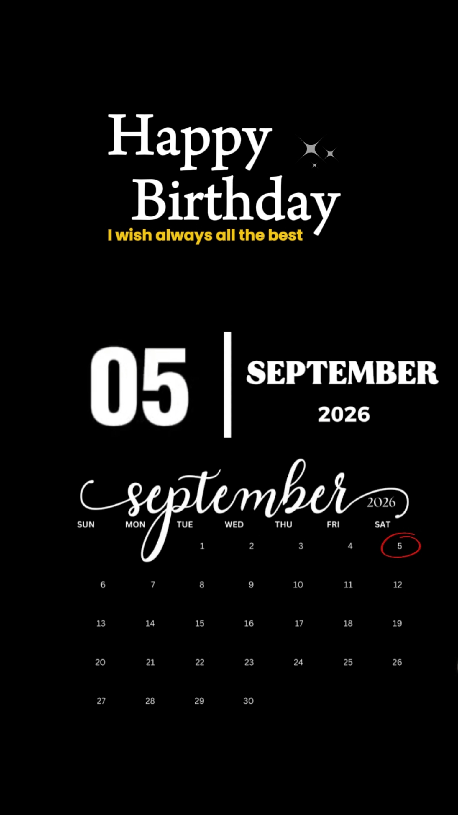HBD 05 DE SETEMBRO 