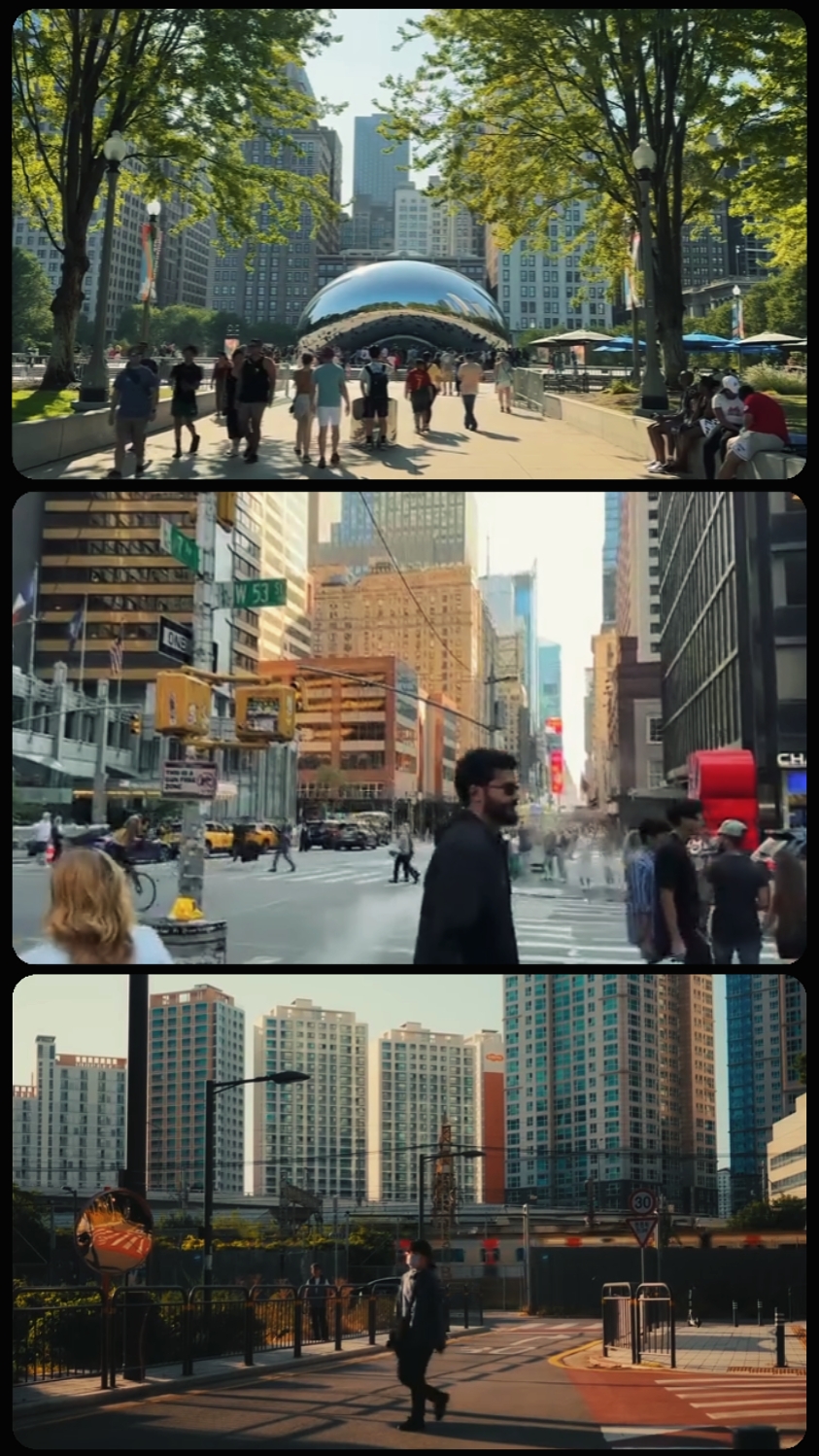 collage 3 videos