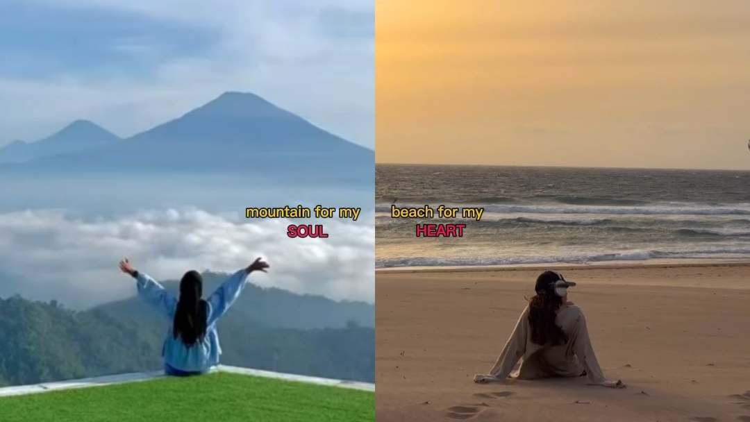 mountain and beach