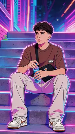 Ai cartoon neon