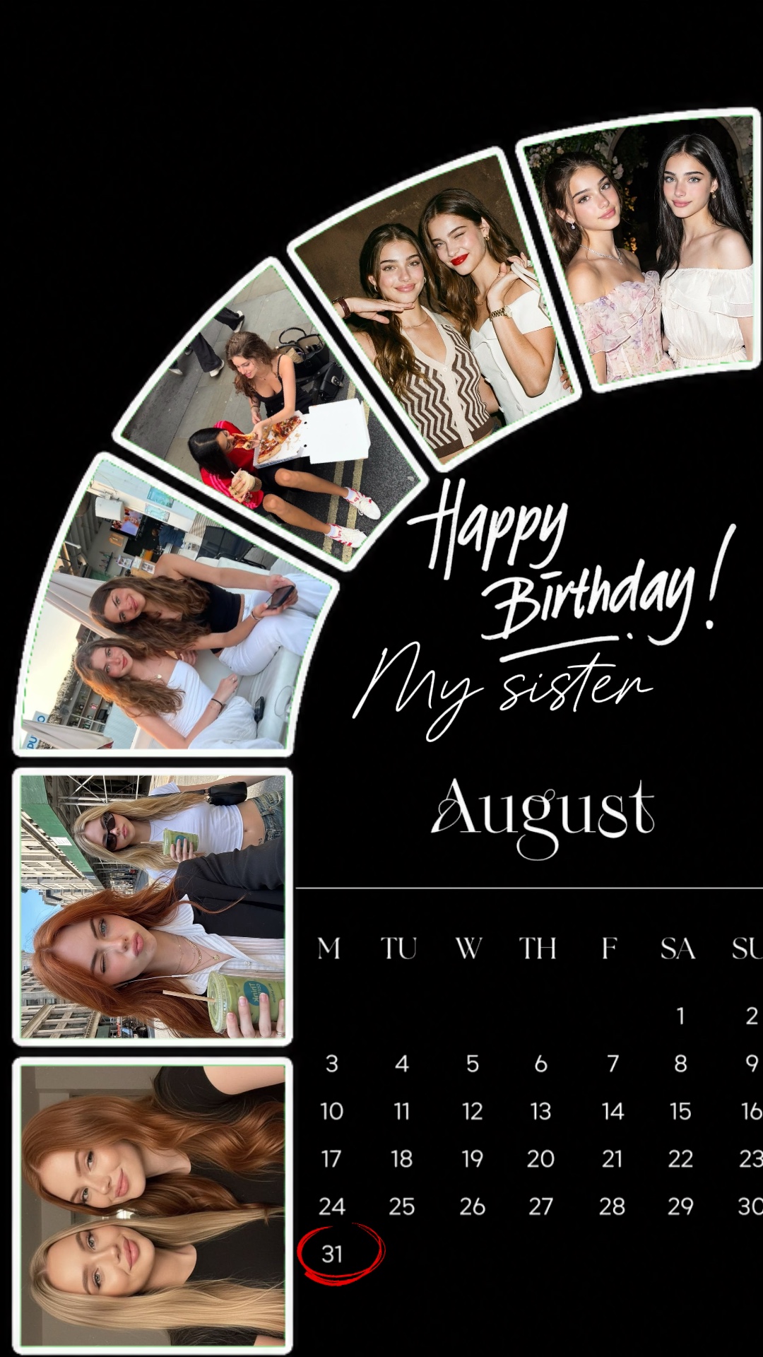 Bday sister 31 aug