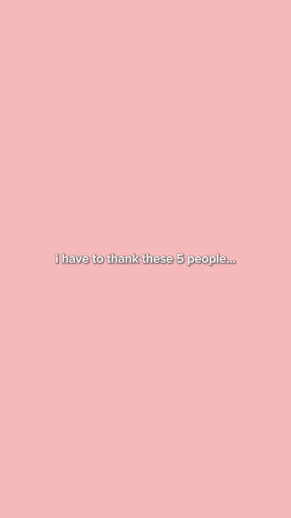 thank these 5 people