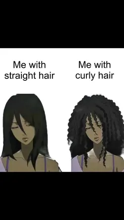straight/ curly hair