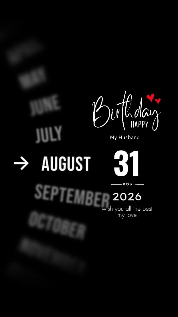 BDAY HUSBAND 31 AUGU