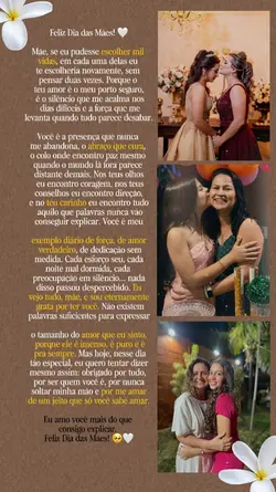 Feliz dia das mães