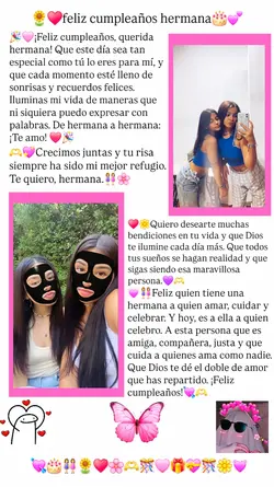 Cumpleaños hermana 