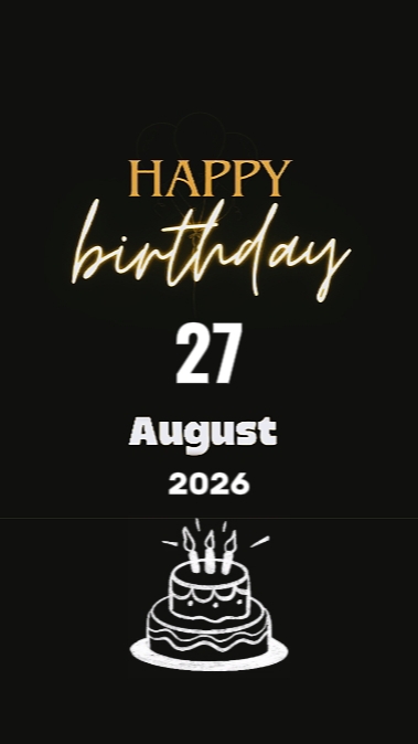 HBD 27 AGUSTUS 2026