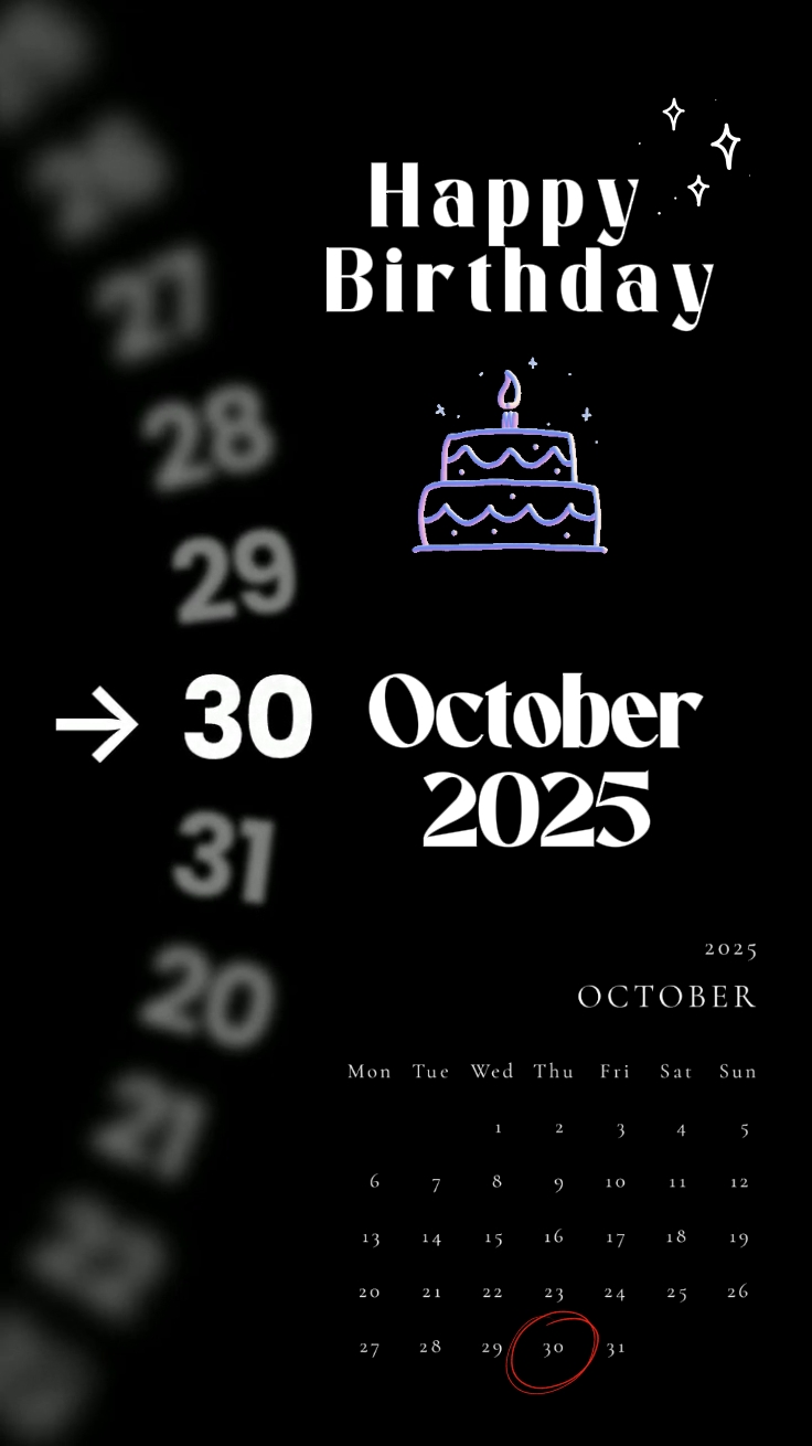 Feliz cumpleaños 30Oct