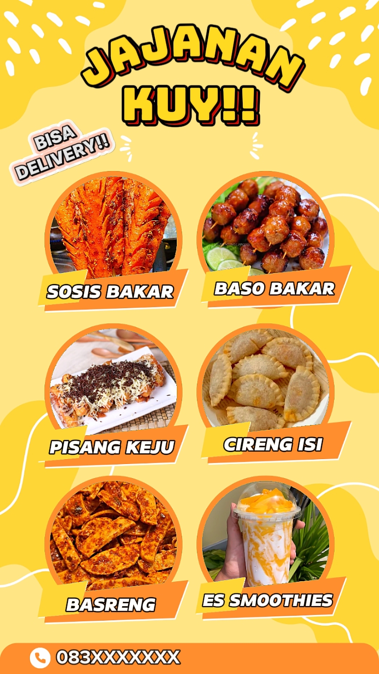 Menu jajanan kedai
