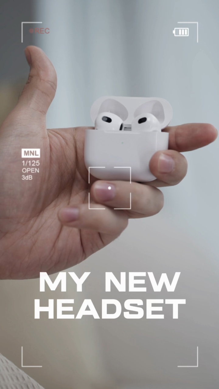 Affichage du produit du casque battant le style tiktok