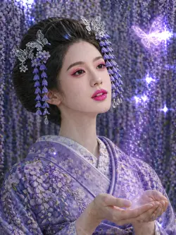 舞妓・藤と蝶