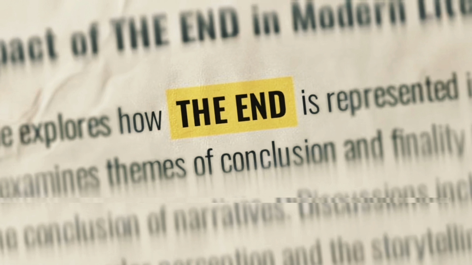 The End 2026