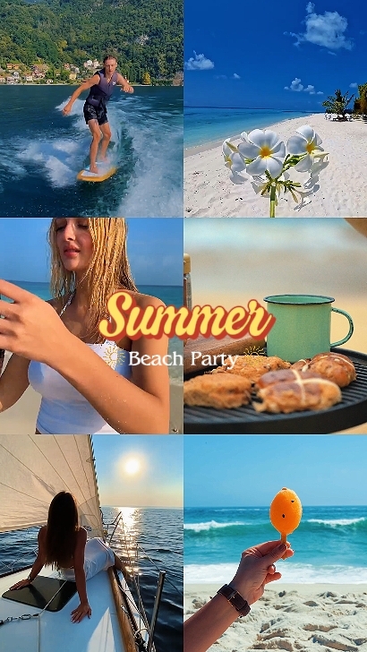 Fiesta de verano en la playa