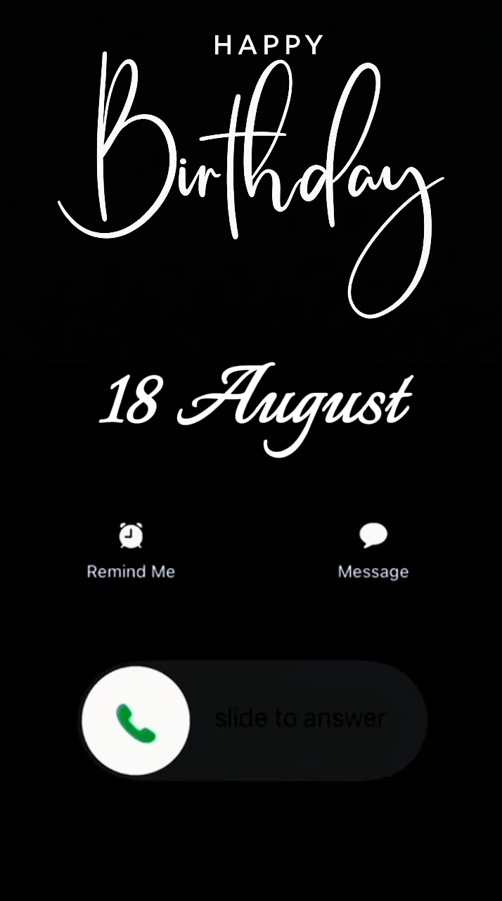 BIRTHDAY 18 AUGUST