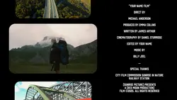 The end credits 