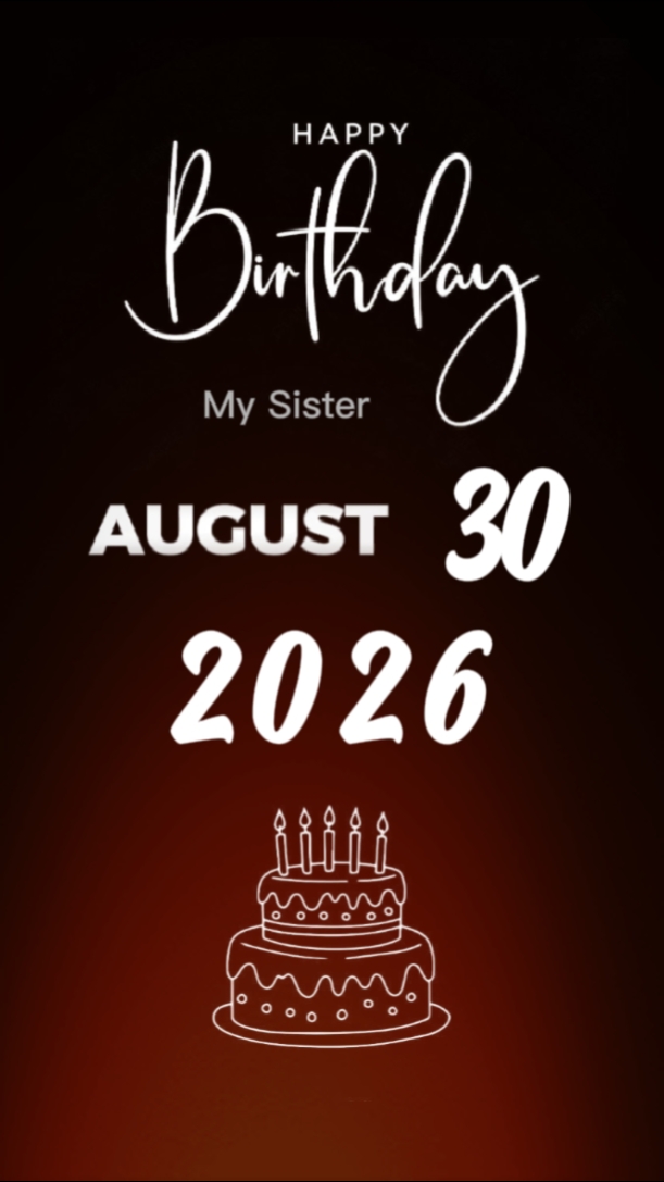 hbd sister 30 august