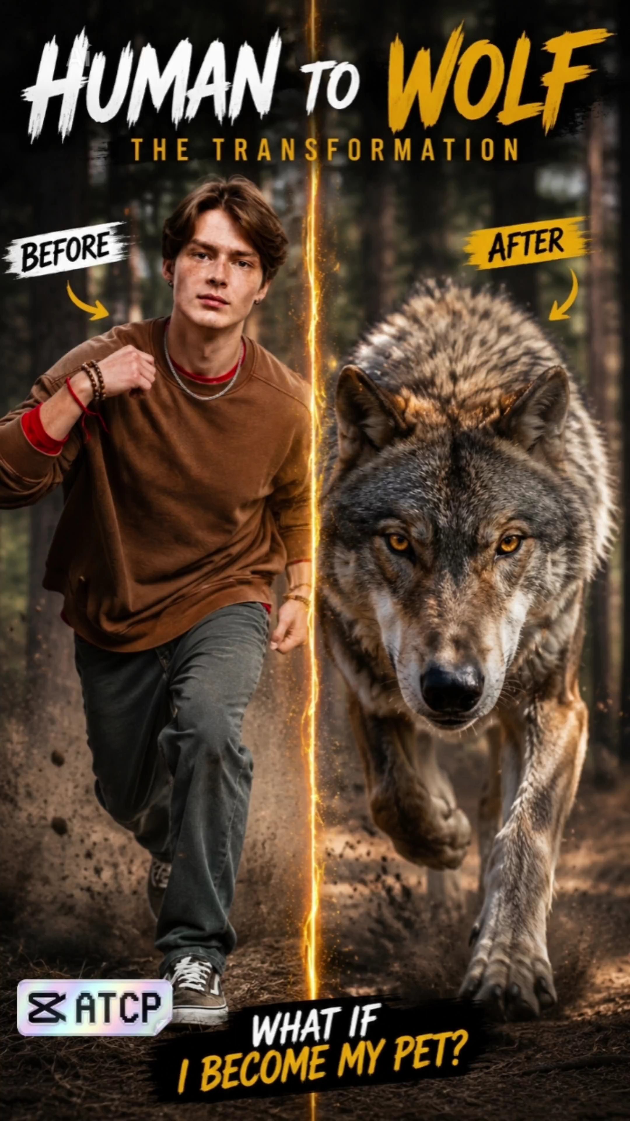 Human to wolf