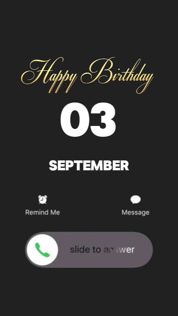 HBD BABY 3 DE SETEMBRO