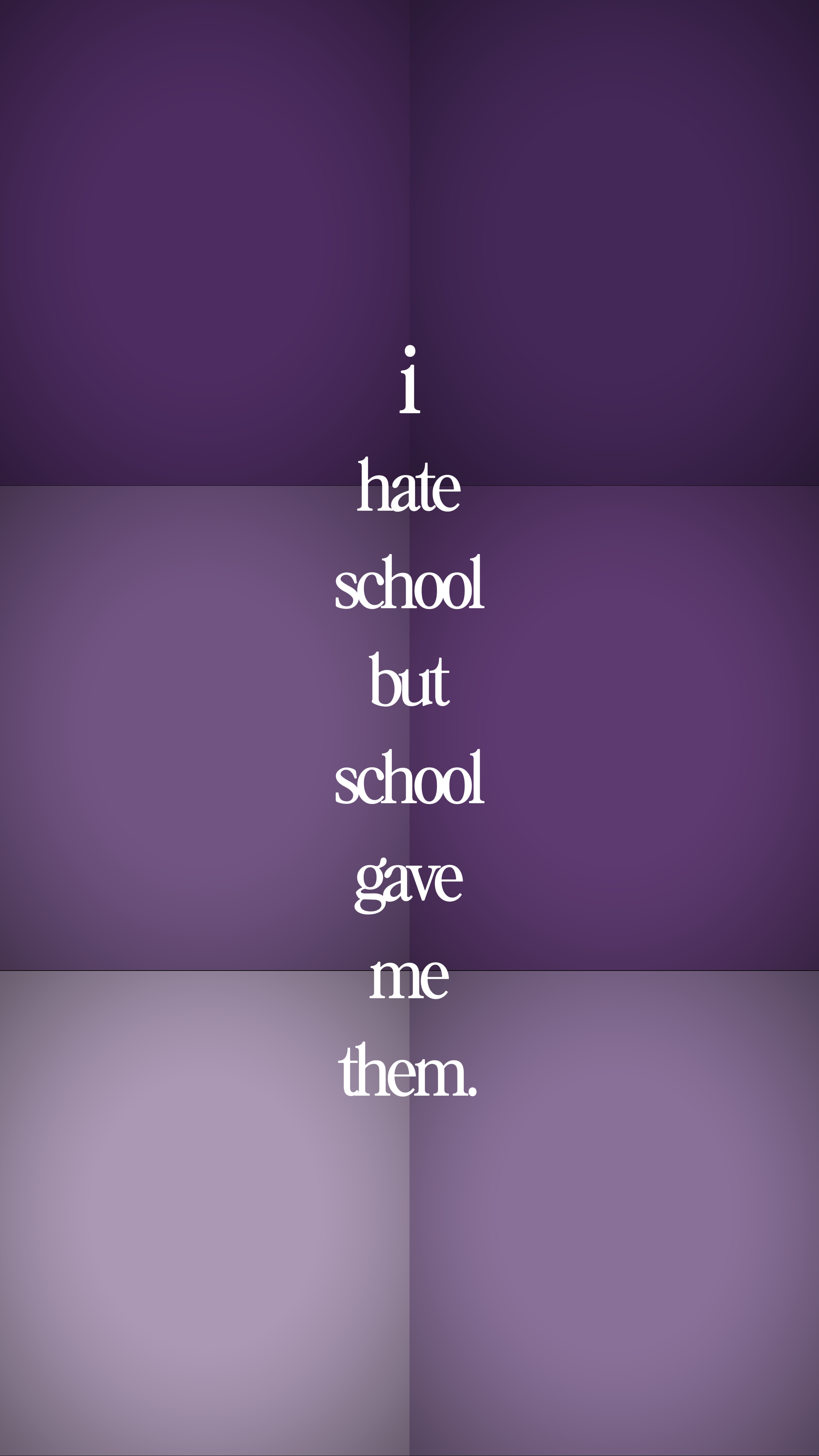 i hate school but...